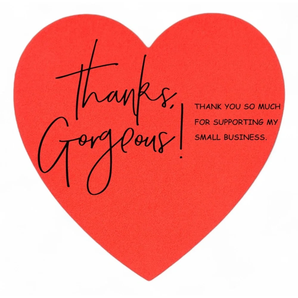 100 Thank You Stickers | Thanks Gorgeous | Small Business Packaging stickers new